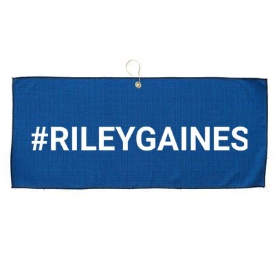 I Stand With Riley Gaines Hashtag Large Microfiber Waffle Golf Towel