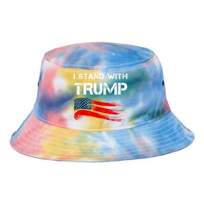 I Stand With Trump Pro Trump Supporter Free Trump Tie Dye Newport Bucket Hat