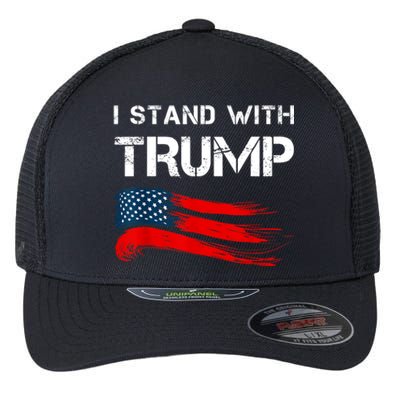 I Stand With Trump Pro Trump Supporter Free Trump Flexfit Unipanel Trucker Cap