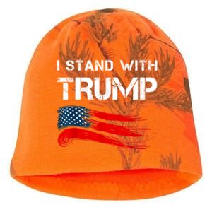 I Stand With Trump Pro Trump Supporter Free Trump Kati - Camo Knit Beanie