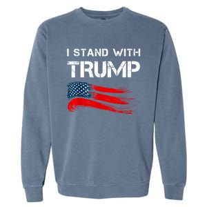 I Stand With Trump Pro Trump Supporter Free Trump Garment-Dyed Sweatshirt