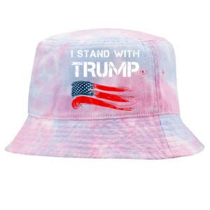 I Stand With Trump Pro Trump Supporter Free Trump Tie-Dyed Bucket Hat