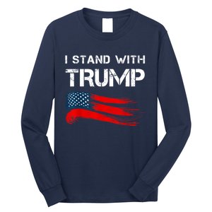 I Stand With Trump Pro Trump Supporter Free Trump Long Sleeve Shirt