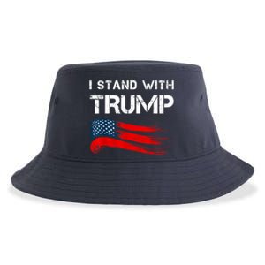 I Stand With Trump Pro Trump Supporter Free Trump Sustainable Bucket Hat