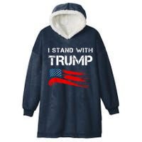 I Stand With Trump Pro Trump Supporter Free Trump Hooded Wearable Blanket