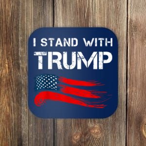 I Stand With Trump Pro Trump Supporter Free Trump Coaster