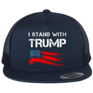 I Stand With Trump Pro Trump Supporter Free Trump Flat Bill Trucker Hat