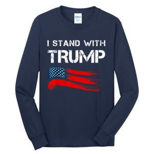 I Stand With Trump Pro Trump Supporter Free Trump Tall Long Sleeve T-Shirt