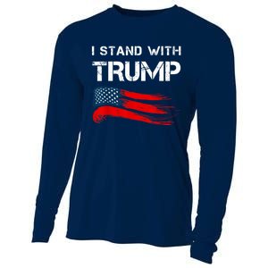 I Stand With Trump Pro Trump Supporter Free Trump Cooling Performance Long Sleeve Crew