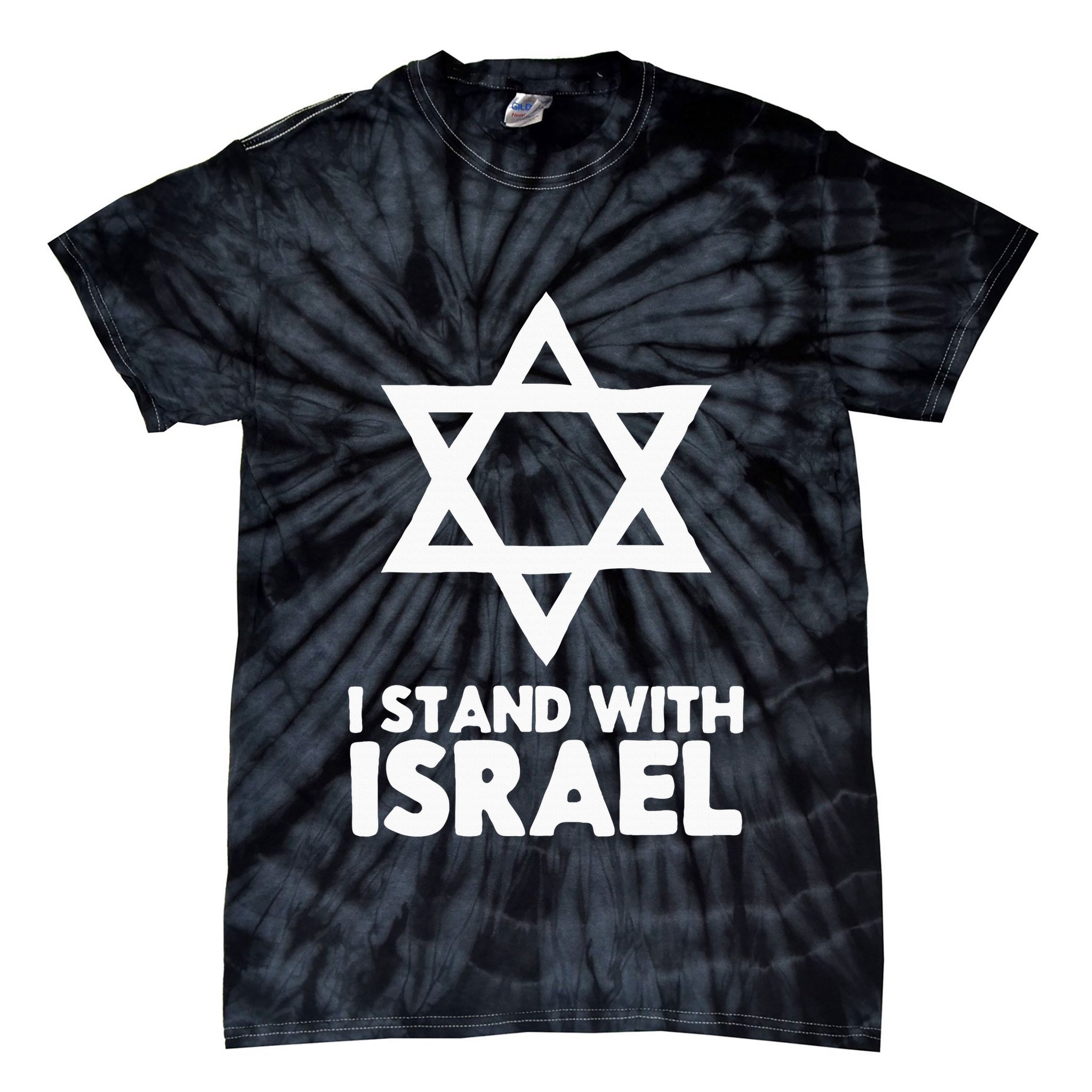 I Stand With Israel Jewish NonDistressed Vintage Tie-Dye T-Shirt