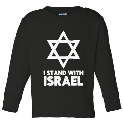 I Stand With Israel Jewish NonDistressed Vintage Toddler Long Sleeve Shirt