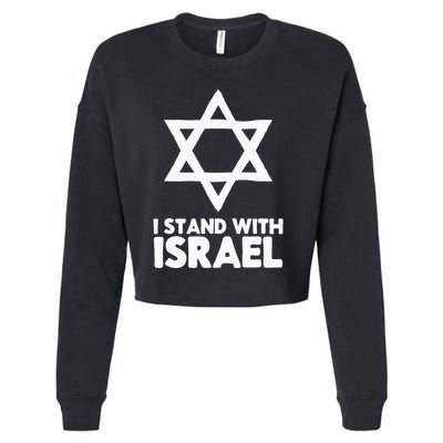 I Stand With Israel Jewish NonDistressed Vintage Cropped Pullover Crew