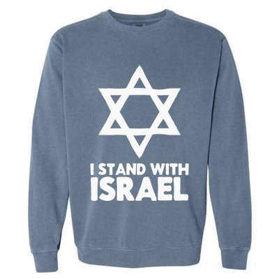 I Stand With Israel Jewish NonDistressed Vintage Garment-Dyed Sweatshirt
