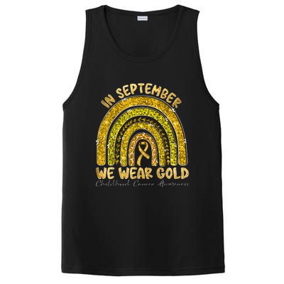 In September We Wear Gold Childhood Cancer Awareness PosiCharge Competitor Tank