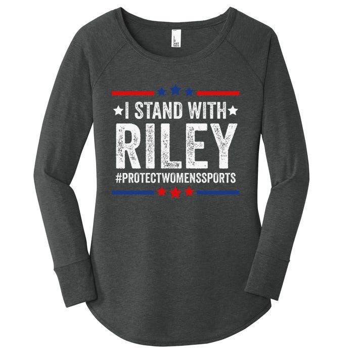 I Stand With Riley Gaines Protect Wo Sports Women's Perfect Tri Tunic Long Sleeve Shirt