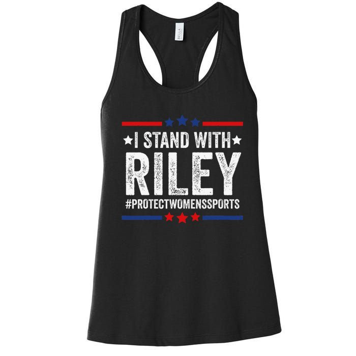 I Stand With Riley Gaines Protect Wo Sports Women's Racerback Tank