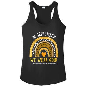 In September We Wear Gold Childhood Cancer Awareness Ladies PosiCharge Competitor Racerback Tank