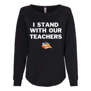 I Stand With Our Teachers & Stand Against Book Banning! Womens California Wash Sweatshirt