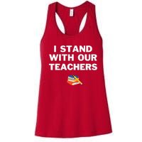 I Stand With Our Teachers & Stand Against Book Banning! Women's Racerback Tank