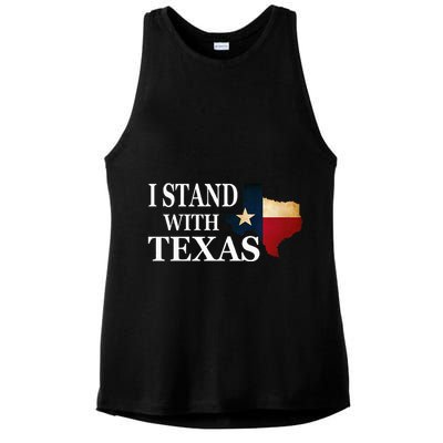 I Stand With Texas Ladies PosiCharge Tri-Blend Wicking Tank