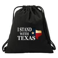 I Stand With Texas Drawstring Bag