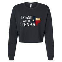 I Stand With Texas Cropped Pullover Crew