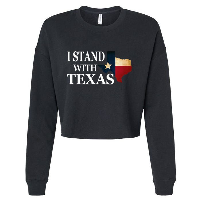 I Stand With Texas Cropped Pullover Crew