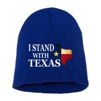 I Stand With Texas Short Acrylic Beanie