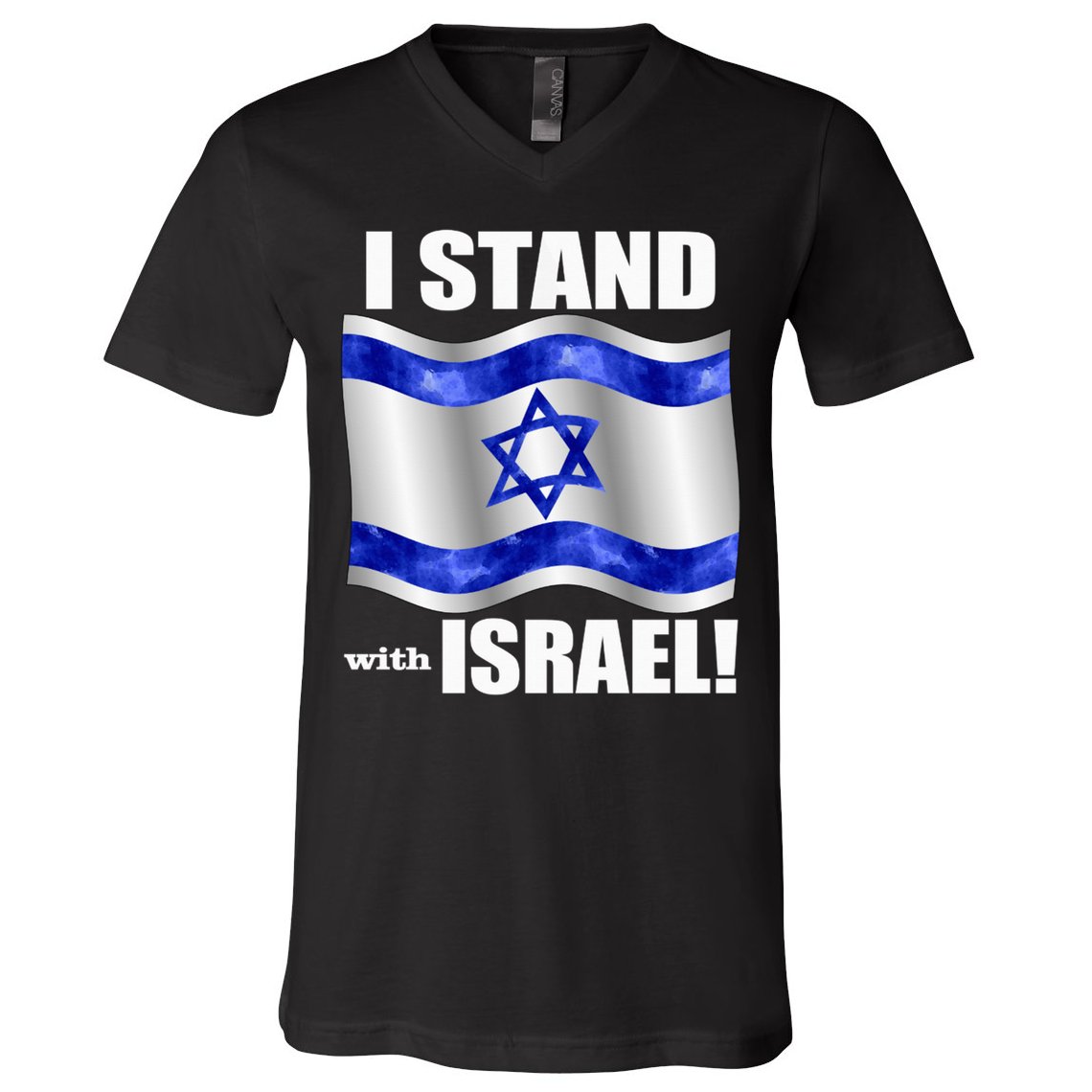 I Stand With Israel Support Israel Love Israeli Brotherhood V-Neck T-Shirt