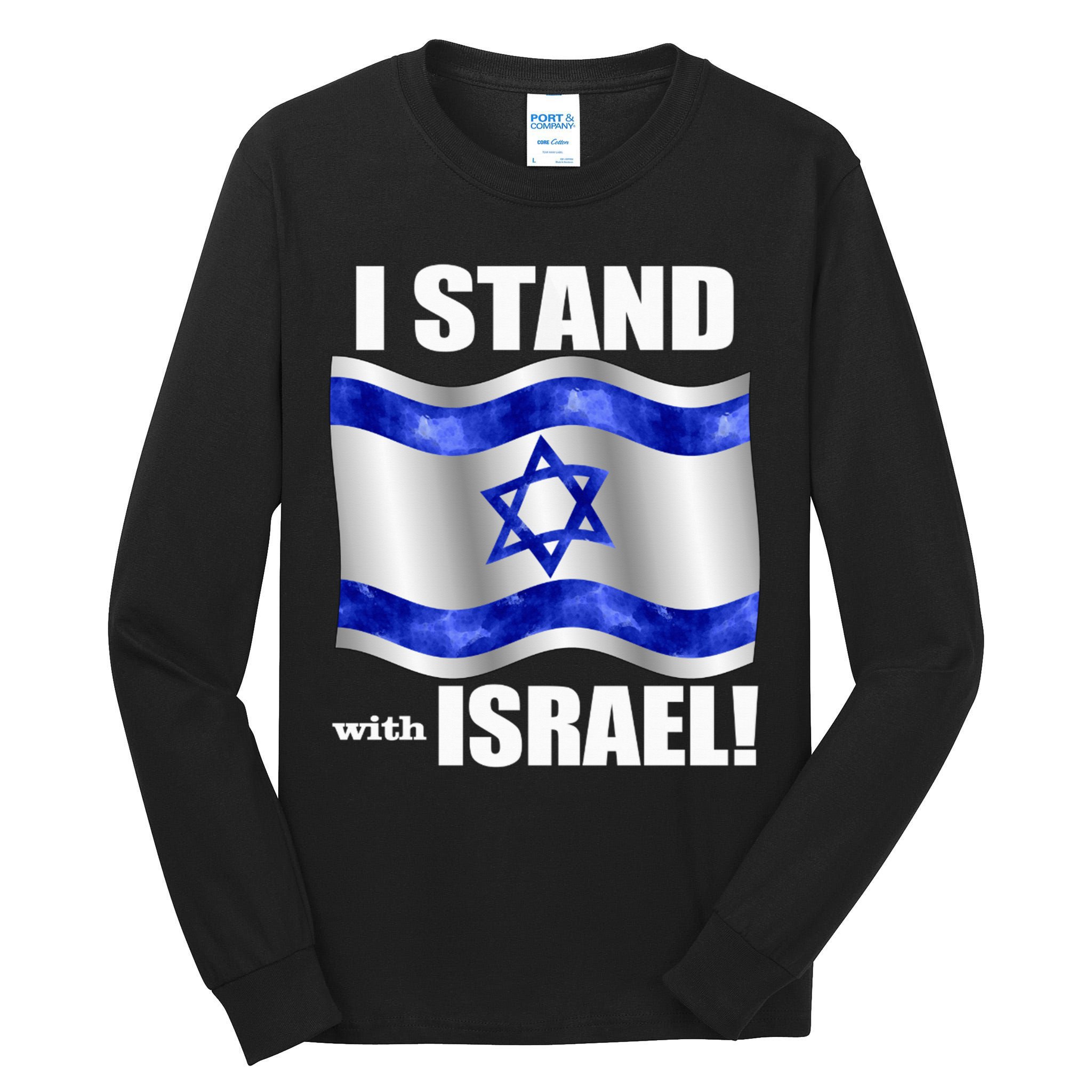 I Stand With Israel Support Israel Love Israeli Brotherhood Tall Long Sleeve T-Shirt