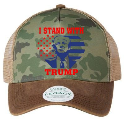 I Stand With Trump Pro Trump Supporter Free Trump Legacy Tie Dye Trucker Hat