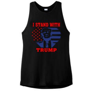 I Stand With Trump Pro Trump Supporter Free Trump Ladies PosiCharge Tri-Blend Wicking Tank