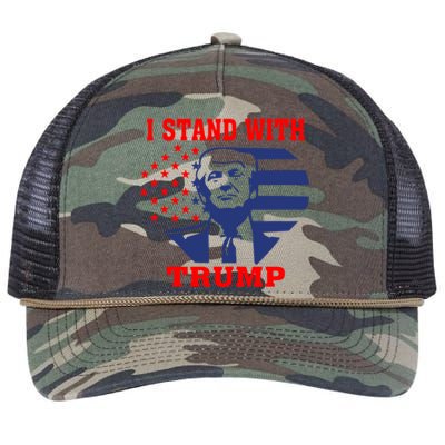 I Stand With Trump Pro Trump Supporter Free Trump Retro Rope Trucker Hat Cap