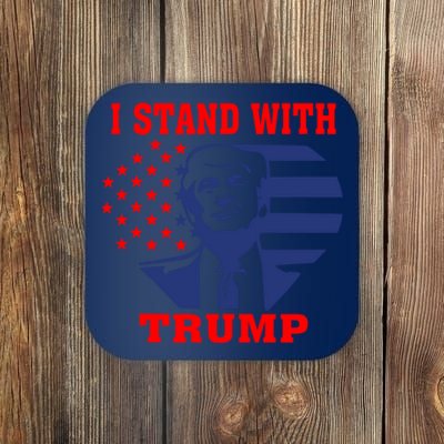 I Stand With Trump Pro Trump Supporter Free Trump Coaster