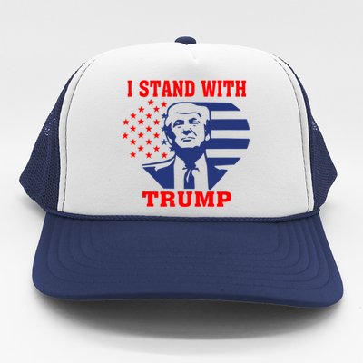 I Stand With Trump Pro Trump Supporter Free Trump Trucker Hat