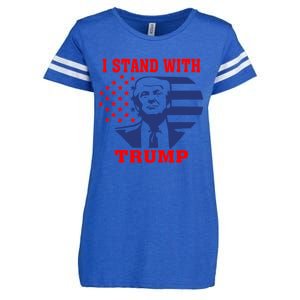 I Stand With Trump Pro Trump Supporter Free Trump Enza Ladies Jersey Football T-Shirt