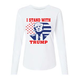 I Stand With Trump Pro Trump Supporter Free Trump Womens Cotton Relaxed Long Sleeve T-Shirt