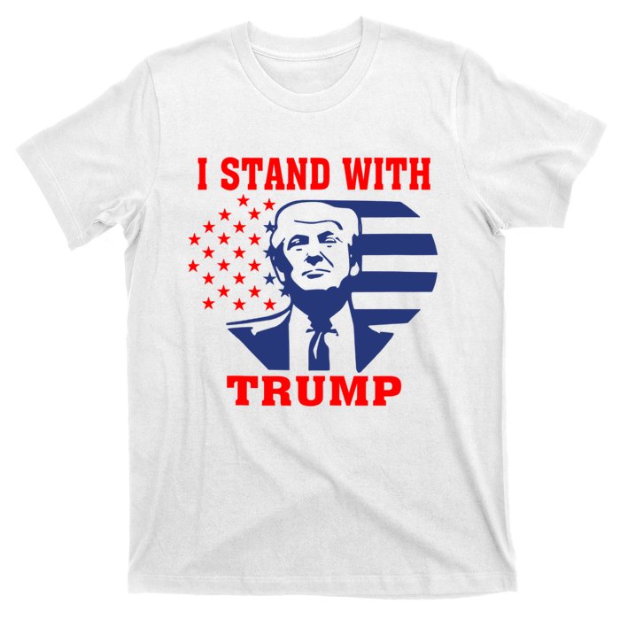 I Stand With Trump Pro Trump Supporter Free Trump T-Shirt