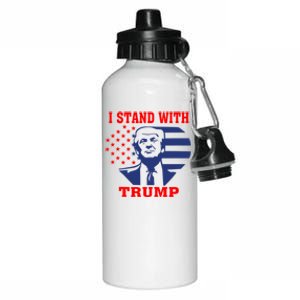 I Stand With Trump Pro Trump Supporter Free Trump Aluminum Water Bottle 