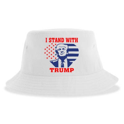 I Stand With Trump Pro Trump Supporter Free Trump Sustainable Bucket Hat