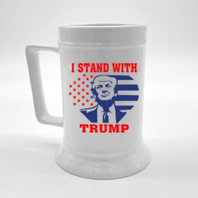 I Stand With Trump Pro Trump Supporter Free Trump Beer Stein