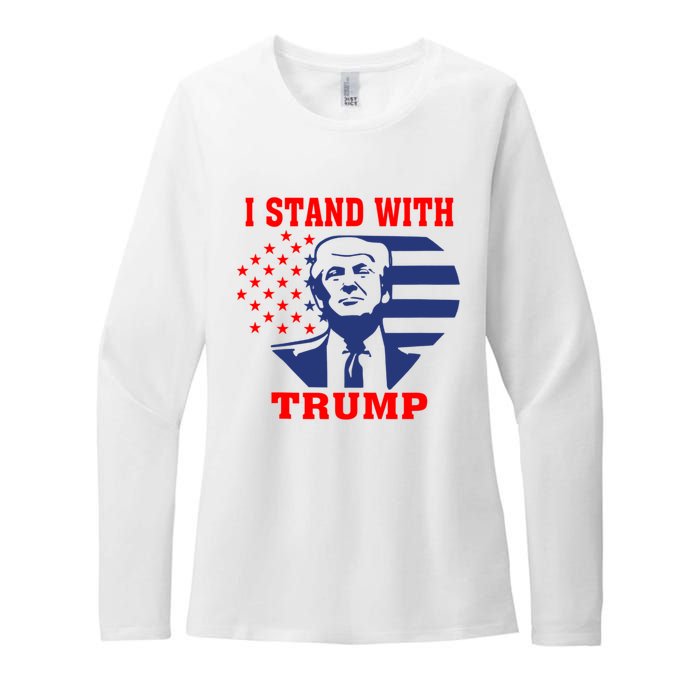 I Stand With Trump Pro Trump Supporter Free Trump Womens CVC Long Sleeve Shirt