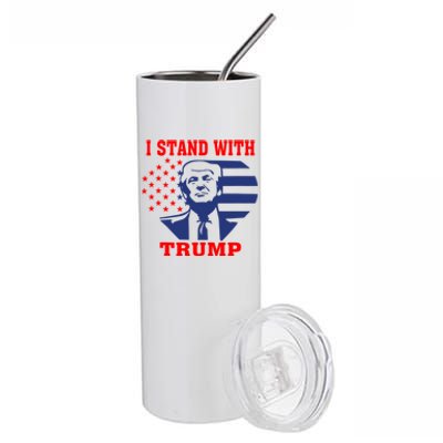 I Stand With Trump Pro Trump Supporter Free Trump Stainless Steel Tumbler