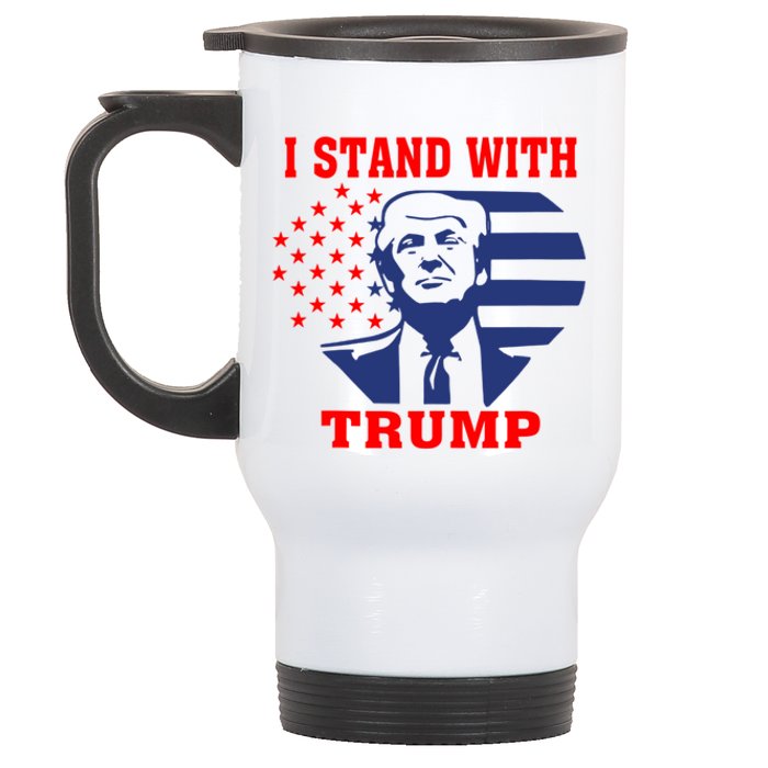 I Stand With Trump Pro Trump Supporter Free Trump Stainless Steel Travel Mug