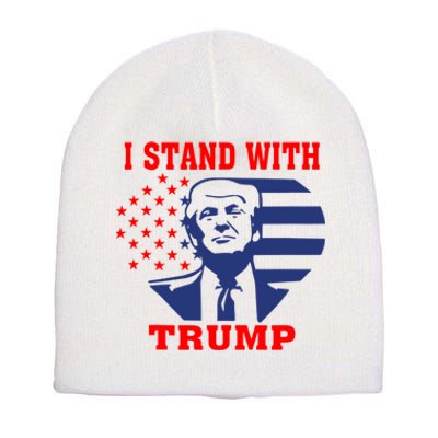 I Stand With Trump Pro Trump Supporter Free Trump Short Acrylic Beanie