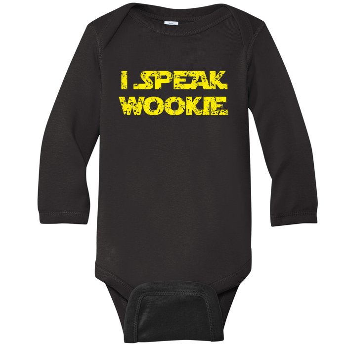 I Speak Wookie Baby Long Sleeve Bodysuit