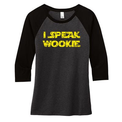 I Speak Wookie Women's Tri-Blend 3/4-Sleeve Raglan Shirt