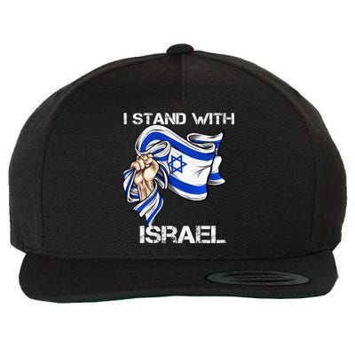 I Stand With Israel Support Israel Love Israeli Brotherhood Wool Snapback Cap