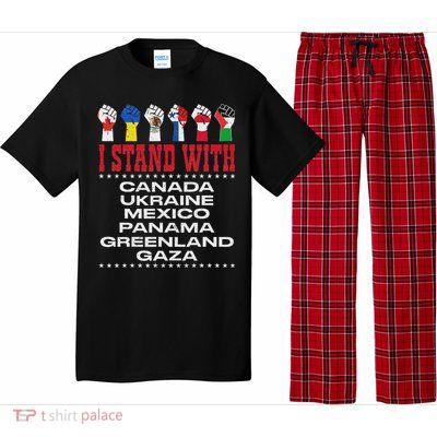 I Stand With Canada Greenland Mexico Panama Gaza Ukraine Pajama Set