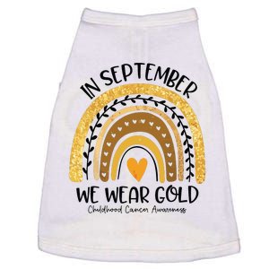 In September We Wear Gold Rainbow Childhood Cancer Awareness Doggie Tank